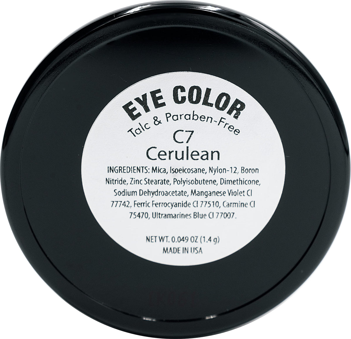 Close-up of Pure Ziva Cerulean Cobalt Eyeshadow pan