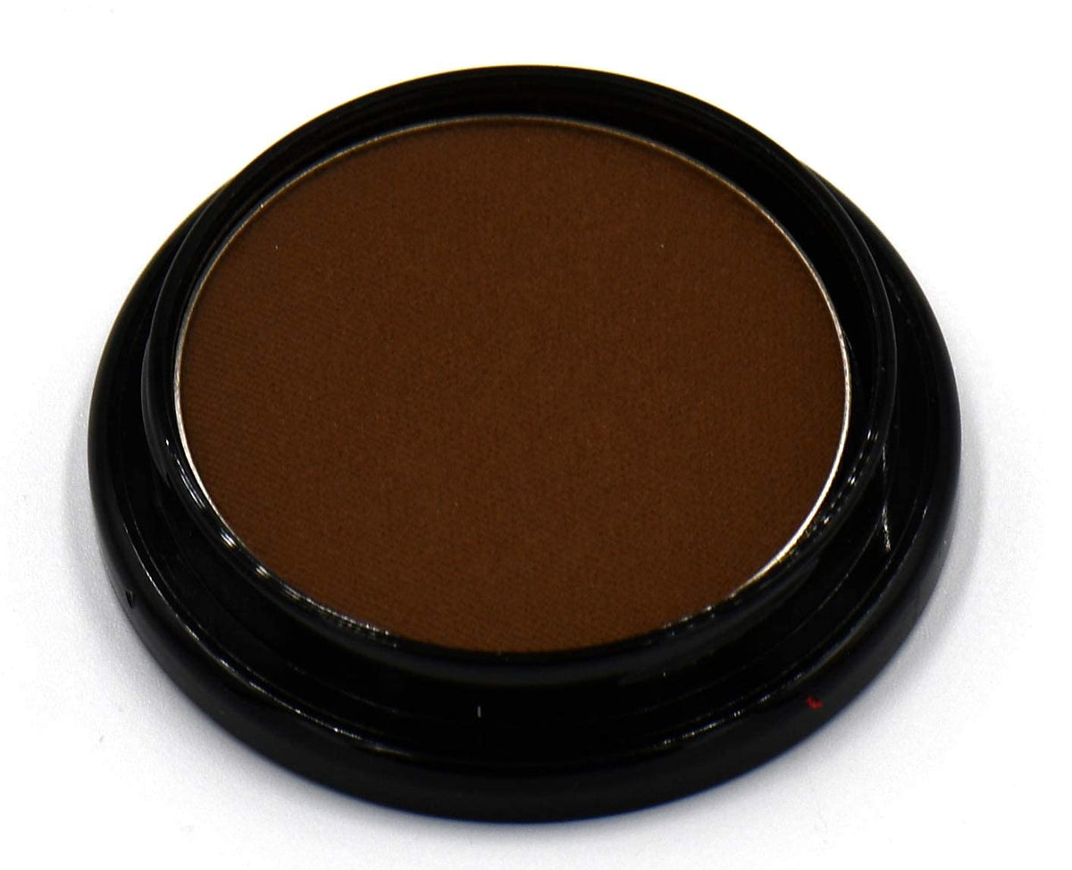 Close-up of Pure Ziva Chocolate Brown Cocoa Eyeshadow pan