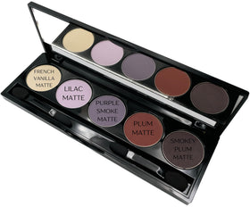 Close-up of Pure Ziva Matte Purple shades in palette