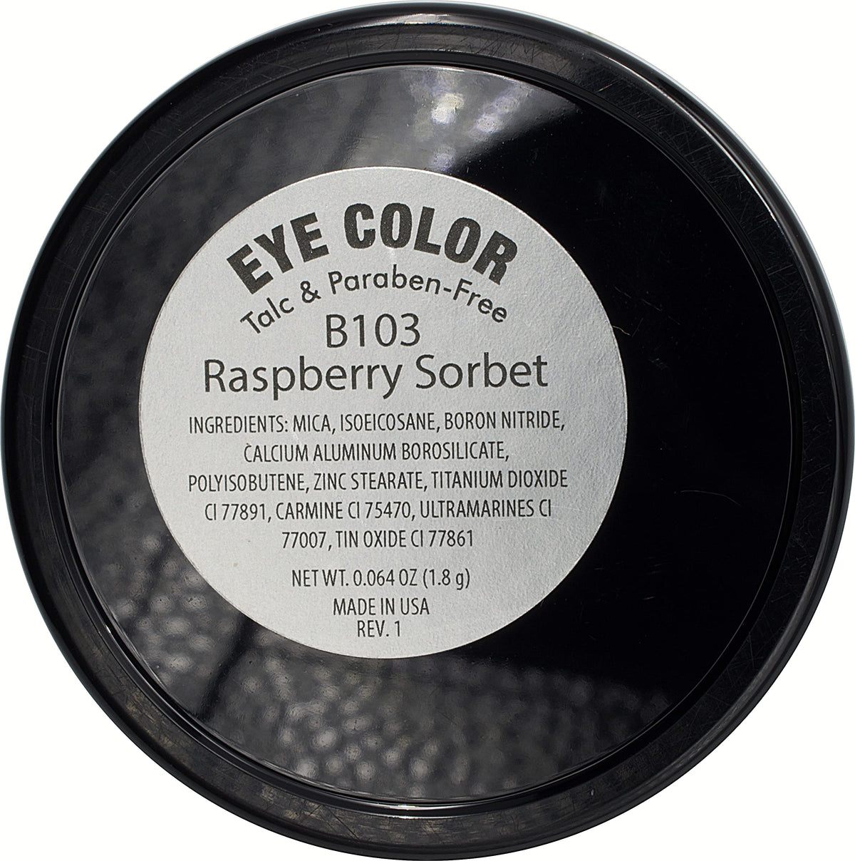 Close-up of Pure Ziva Raspberry Sorbet Eyeshadow pan