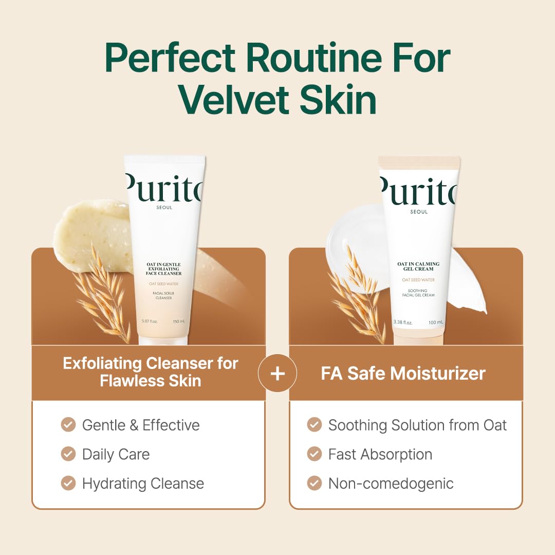 Close-up of PURITO Oat Velvet Calming Gel Cream texture