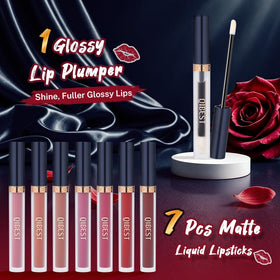 Close-up of QiBest lipstick shades in matte finish
