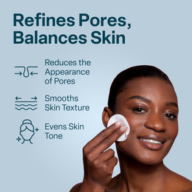 Close-up of QRxLabs Pore Toner Pad showing texture
