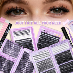 Close-up of QUAFFLY spiked lashes included in the kit