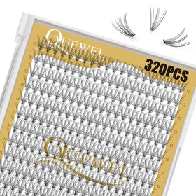 Close-up of QUEWEL Lash Clusters demonstrating soft and lightweight texture