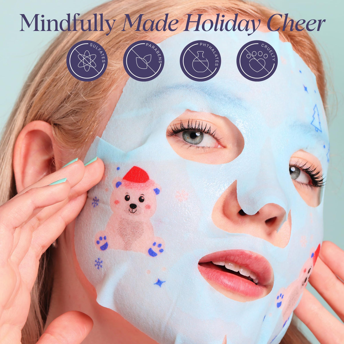 Close-up of Radiate Unicorn mask packaging