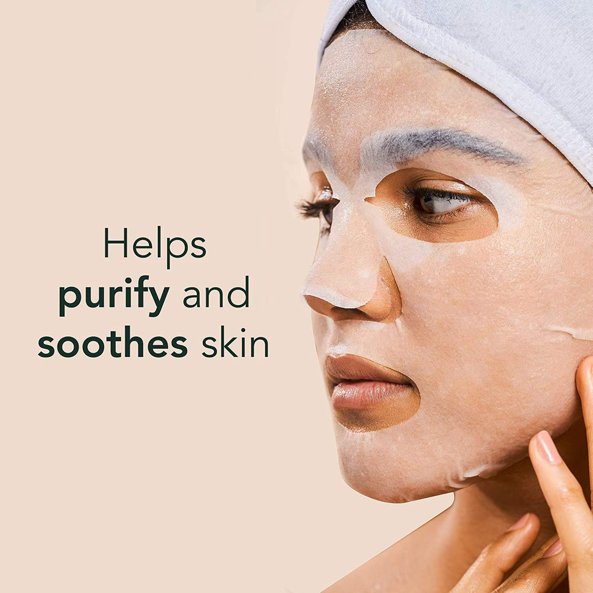 Close-up of Rael Facial Mask texture