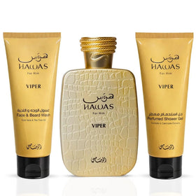 Close-up of RASASI Hawas Viper Eau de Parfum 100ml bottle