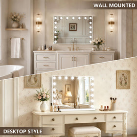 Close-up of Ratsamee Vanity Mirror light settings