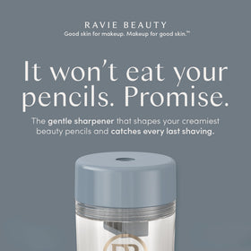 Close-up of Ravie Beauty sharpener dual blade design
