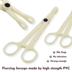 Close-up of Rayyl piercing needles in individual packaging