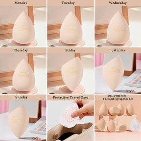 Close-up of Real Perfection makeup sponges in beige
