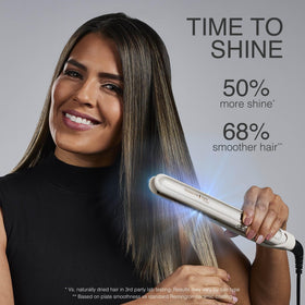 Close-up of Remington Shine Therapy ceramic plates