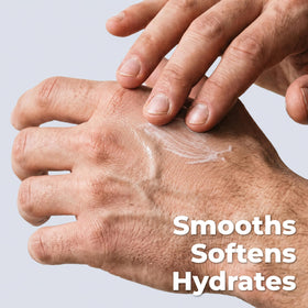 Close-up of Retinol Hand Cream texture on skin