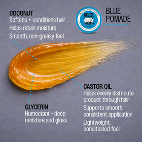 Close-up of REUZEL Blue Pomade texture