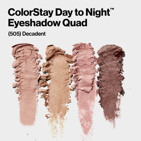 Close-up of REVLON ColorStay Day to Night Eyeshadow Quad 505 Decadent shades