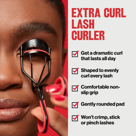 Close-up of REVLON Extra Curl Eyelash Curler rounded pad