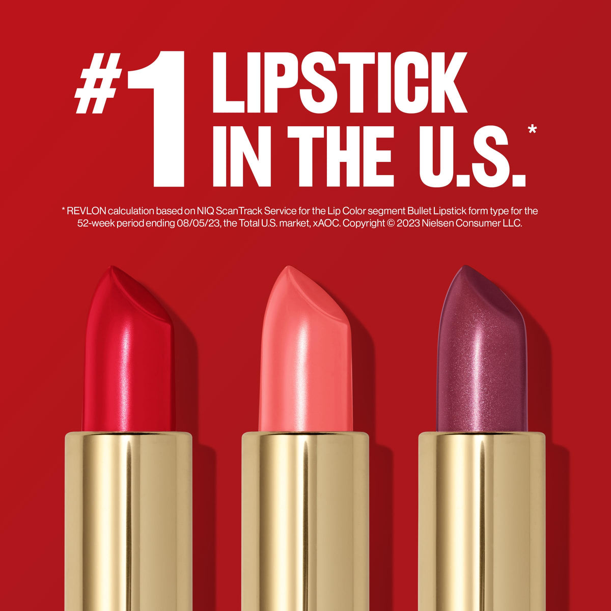 Close-up of REVLON lipstick shade 805 Candied Rose