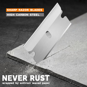 Close-up of REXBETI razor blade packaging