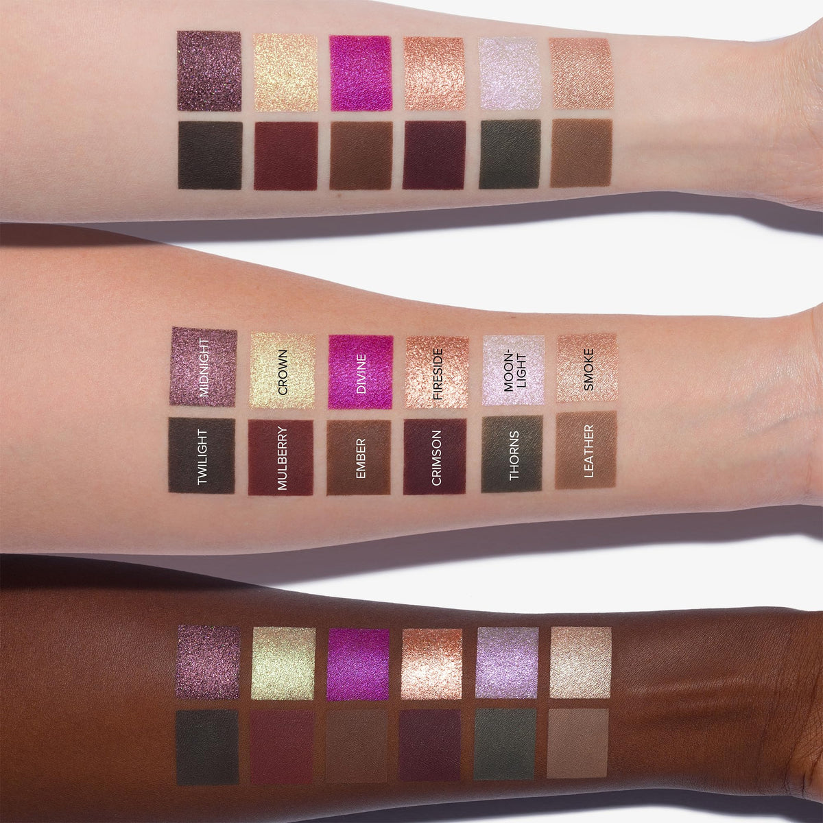Close-up of rich purples and dark greens in Fall Romance palette