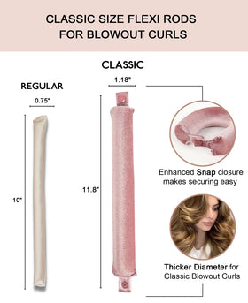 Close-up of RIFFIN velvet hair rollers in use