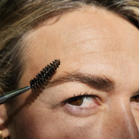 Close-up of River Organics Dark Brow Wax texture