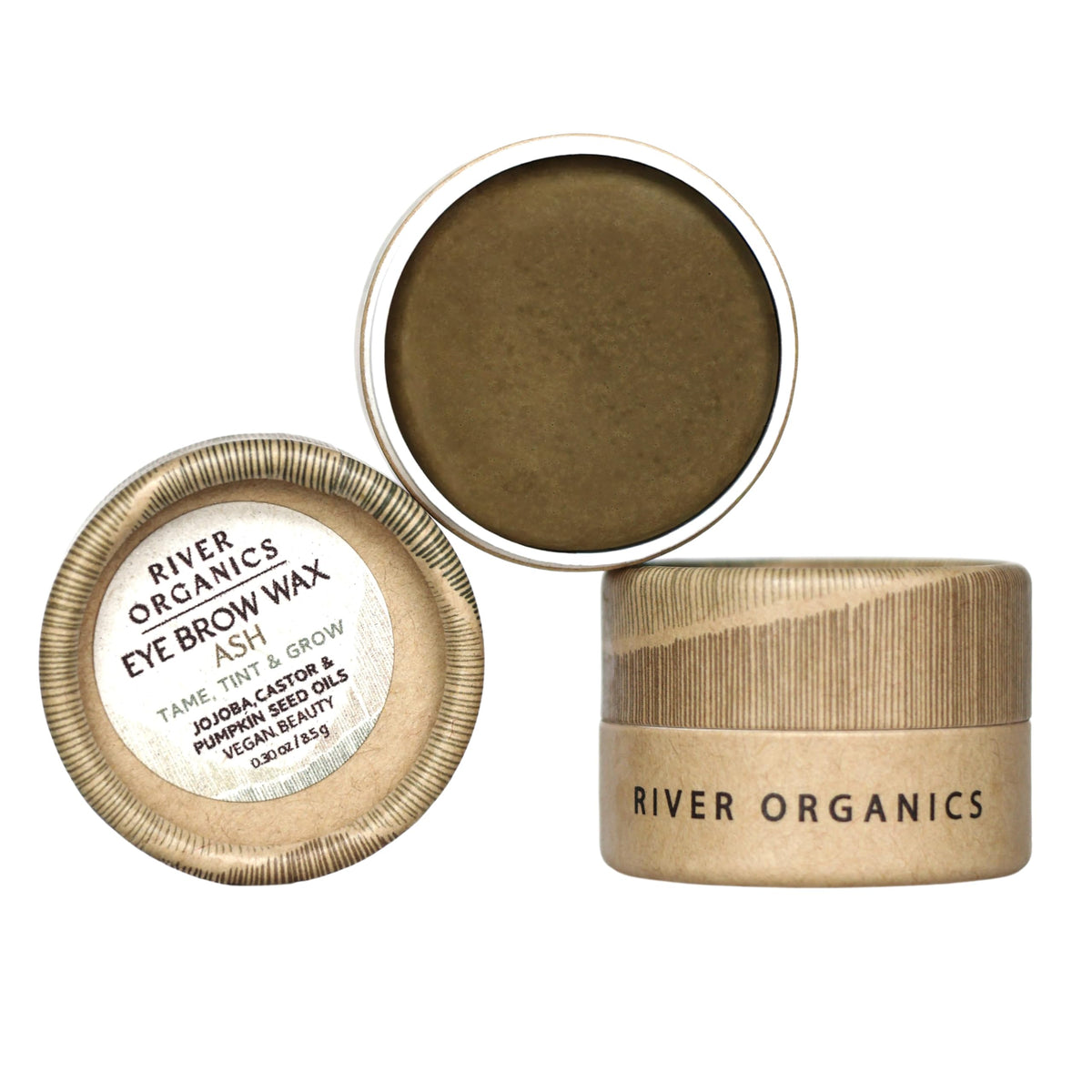 Close-up of River Organics Eyebrow Wax texture