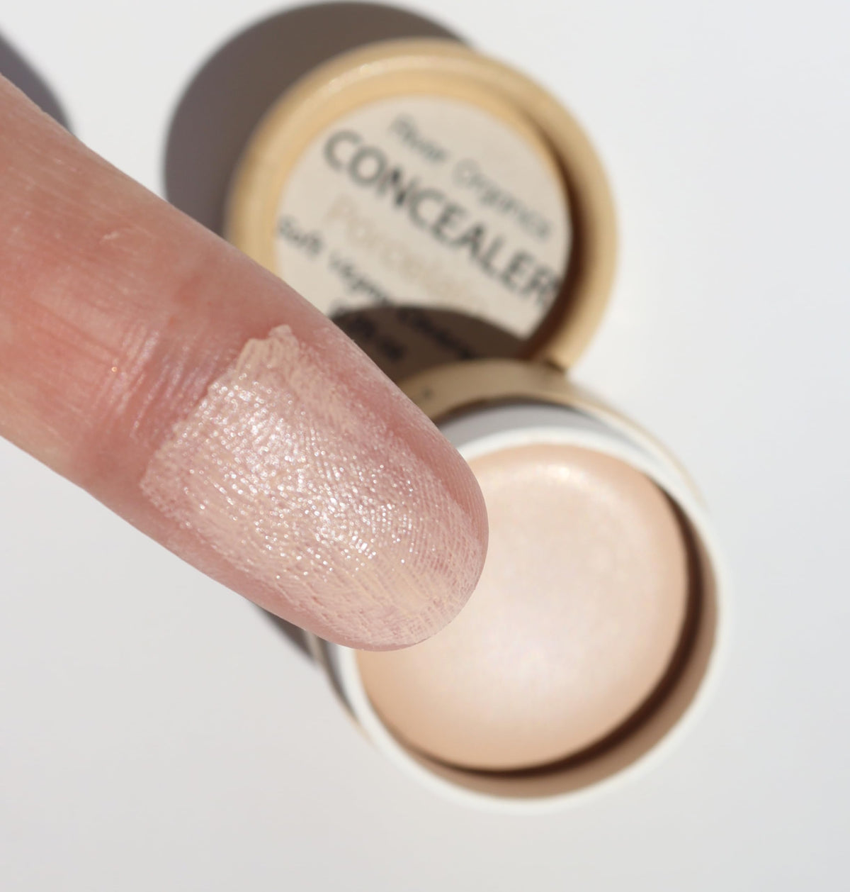 Close-up of River Organics Zero-Waste Concealer Porcelain texture