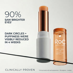 Close-up of RoC Multi Correxion Eye Balm texture on skin