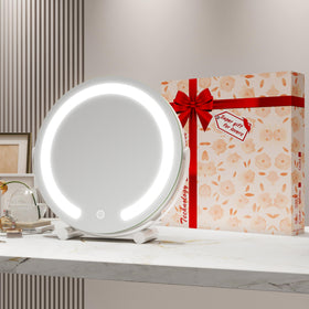 Close-up of ROLOVE 12 Inch LED Makeup Mirror touch control