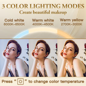 Close-up of ROLOVE Vanity Mirror with adjustable brightness settings