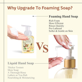 Close-up of ROMIIE ZOI foaming hand soap lather