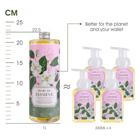 Close-up of ROMIIE ZOI Jasmine Foaming Hand Soap ingredients
