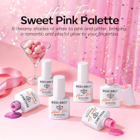 close-up of Rosa Pink gel polish bottle
