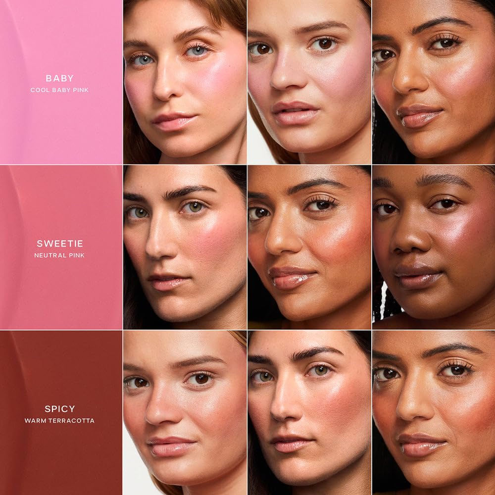Close-up of Roseglow shade in Saie Dew Blush Trio