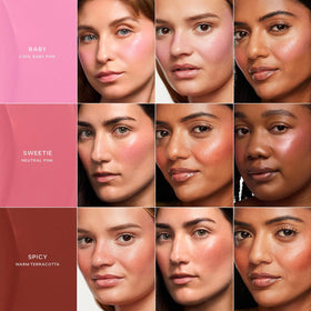 Close-up of Roseglow shade in Saie Dew Blush Trio