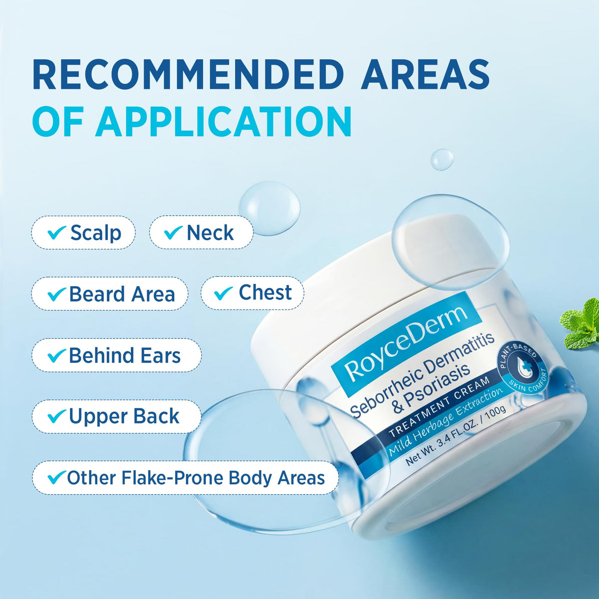 Close-up of Roycederm scalp cream texture