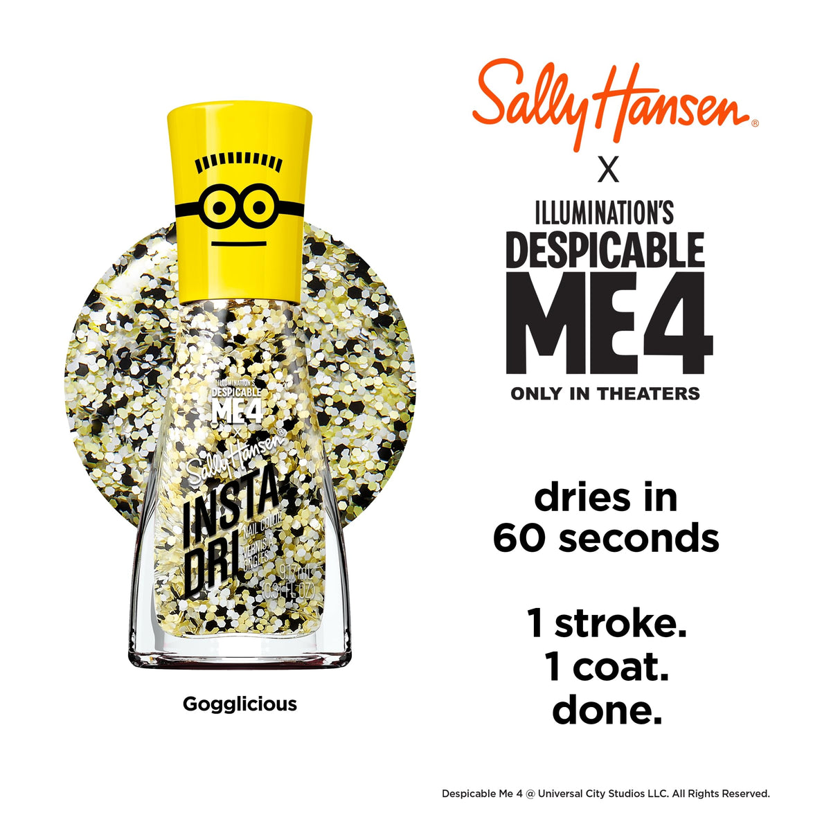 Close-up of Sally Hansen Insta-Dri Nail Polish brush for precise application