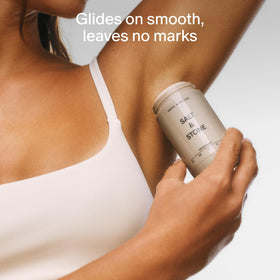Close-up of Salt & Stone deodorant stick