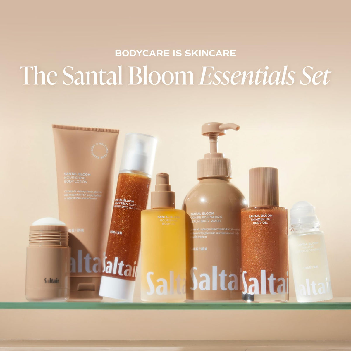 Close-up of Saltair Body Oil Santal Bloom texture
