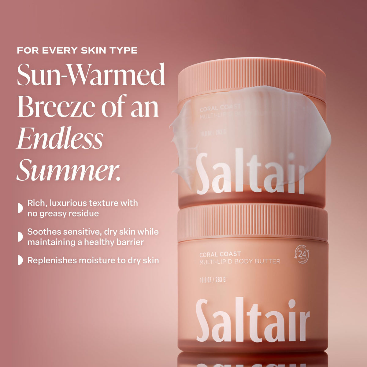 Close-up of Saltair Multi-Lipid Body Butter texture