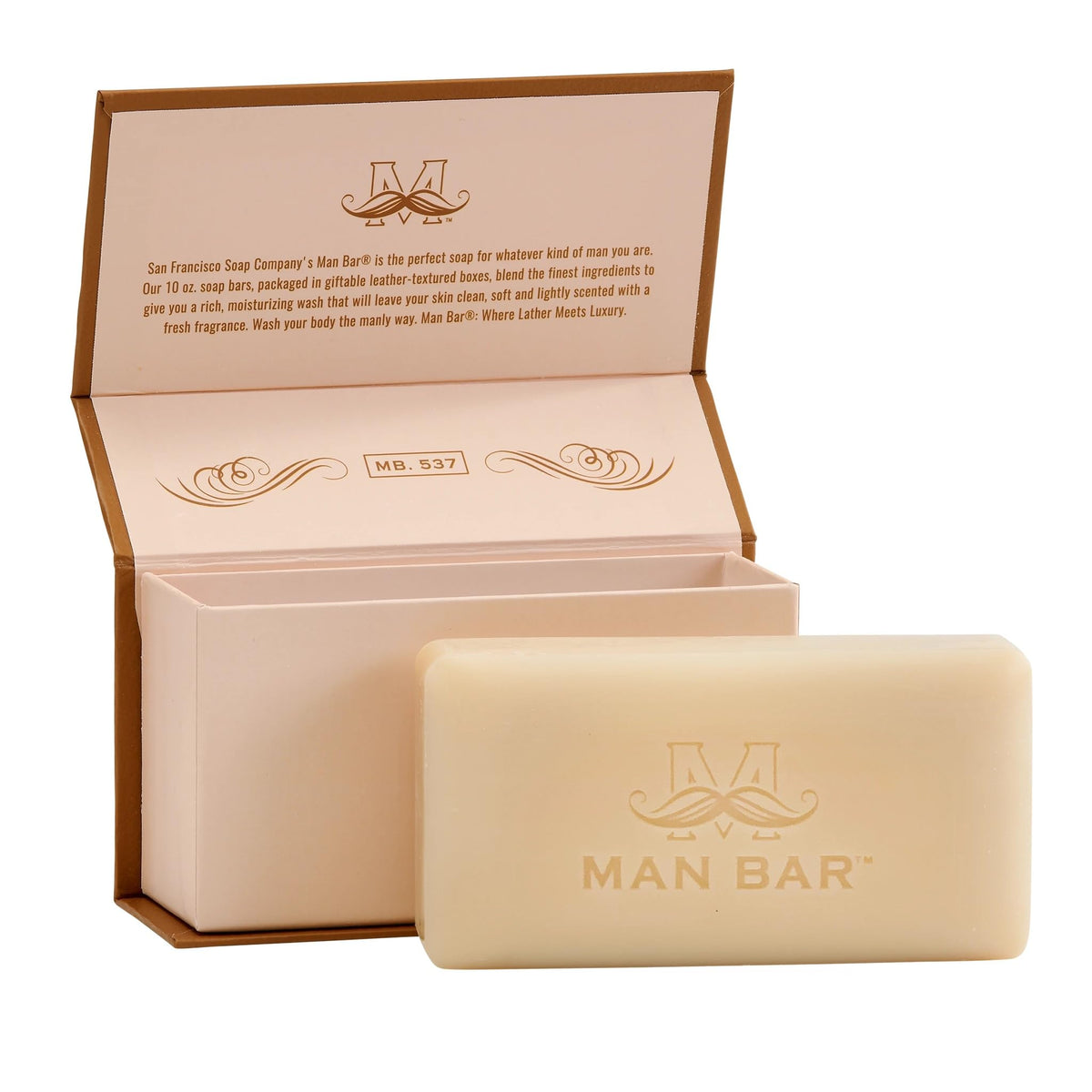 Close-up of San Francisco Soap Company Spiced Tobacco Man Bar Soap texture