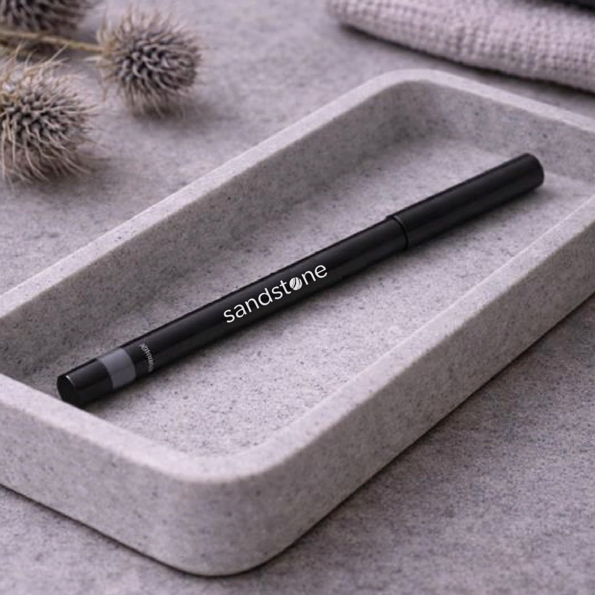 Close-up of Sandstone Scandinavia gray eyeliner pencil tip