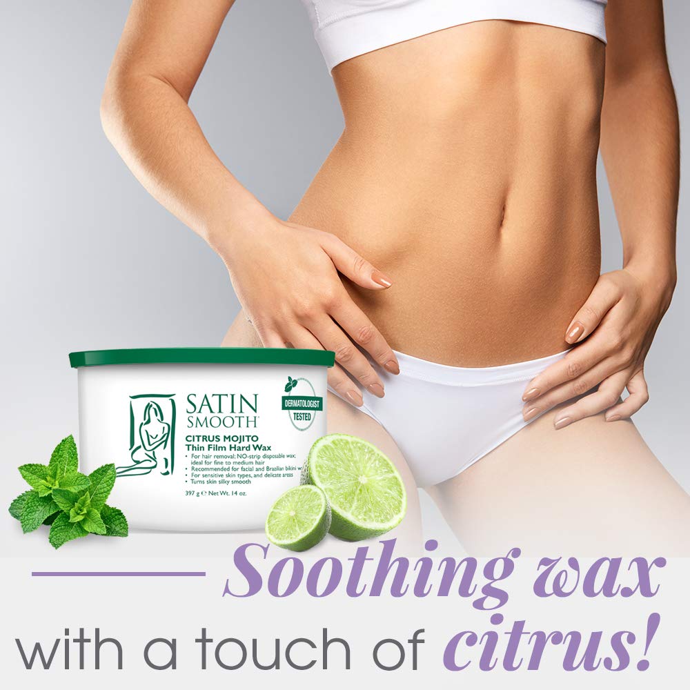 Close-up of Satin Smooth Citrus Mojito Hard Wax texture