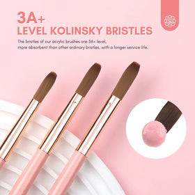 Close-up of SAVILAND acrylic nail brush size 10