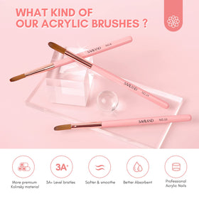 Close-up of SAVILAND acrylic nail brush size 8