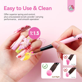Close-up of SAVILAND acrylic nail brush size 8