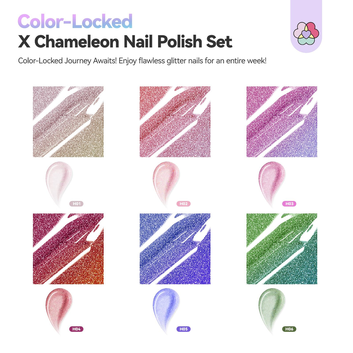 Close-up of SAVILAND Chameleon Nail Polish brush