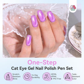 Close-up of SAVILAND gel nail polish pen in yellow
