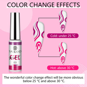 Close-up of SAVILAND gel polish bottle with vibrant colour